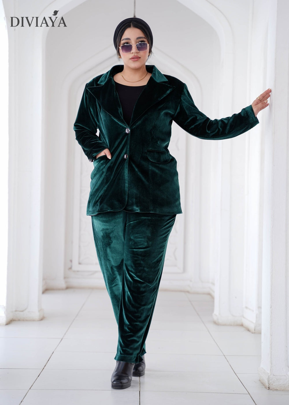 بدلة قطيفة Big Size - Diviaya Fashion