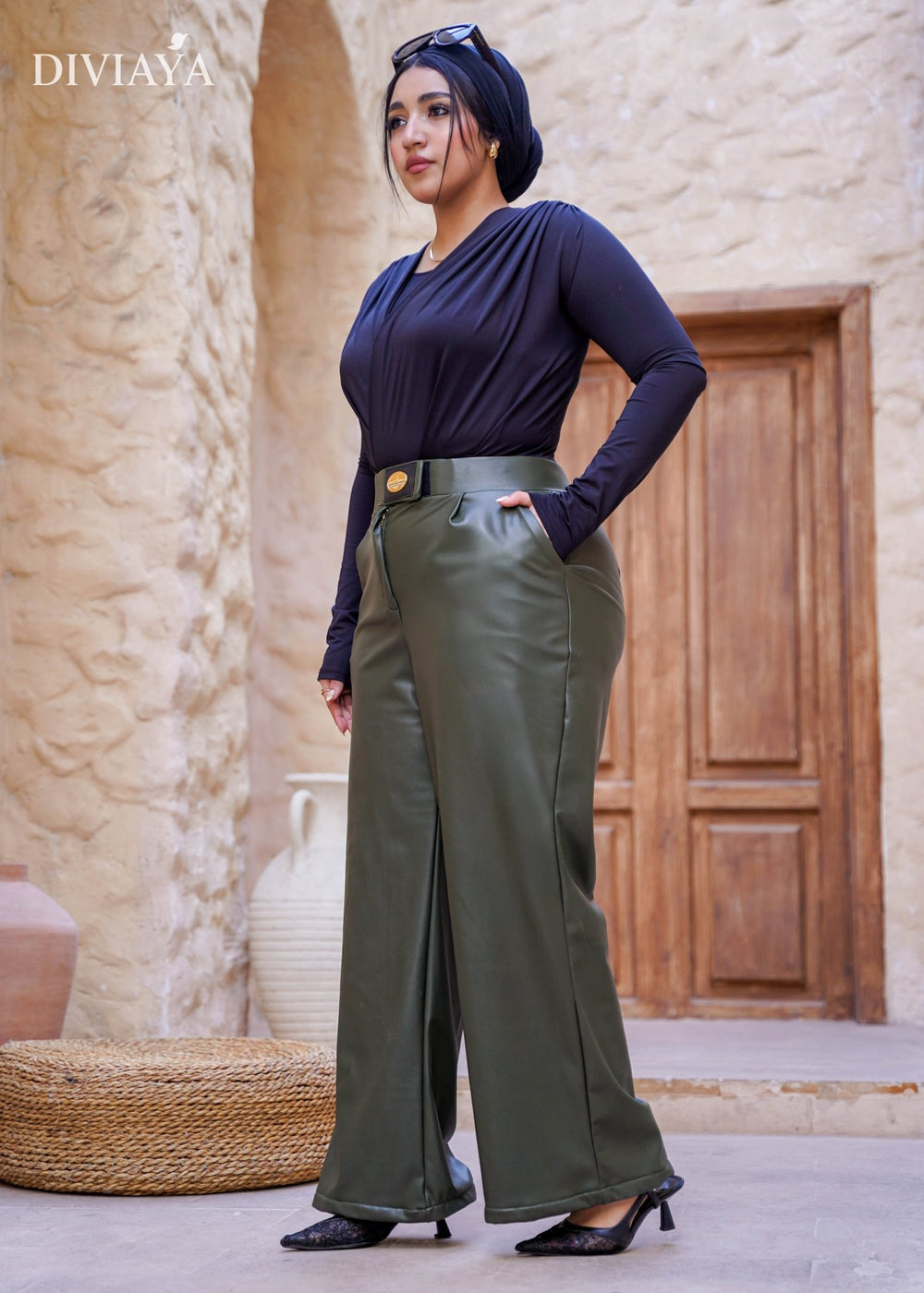 بنطلون جلد - Diviaya Fashion