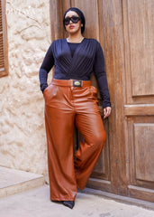 بنطلون جلد - Diviaya Fashion