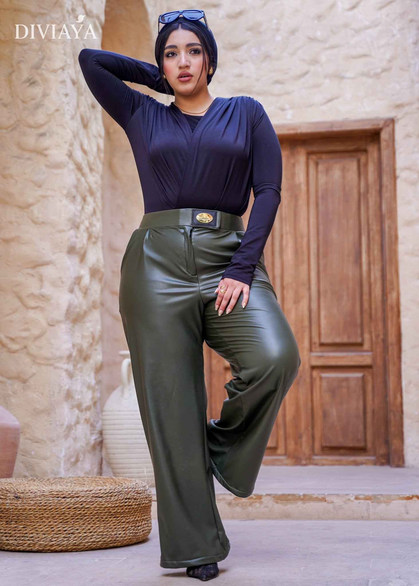 بنطلون جلد - Diviaya Fashion