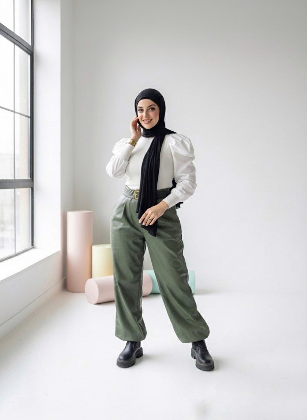 بنطلون جلد - Diviaya Fashion