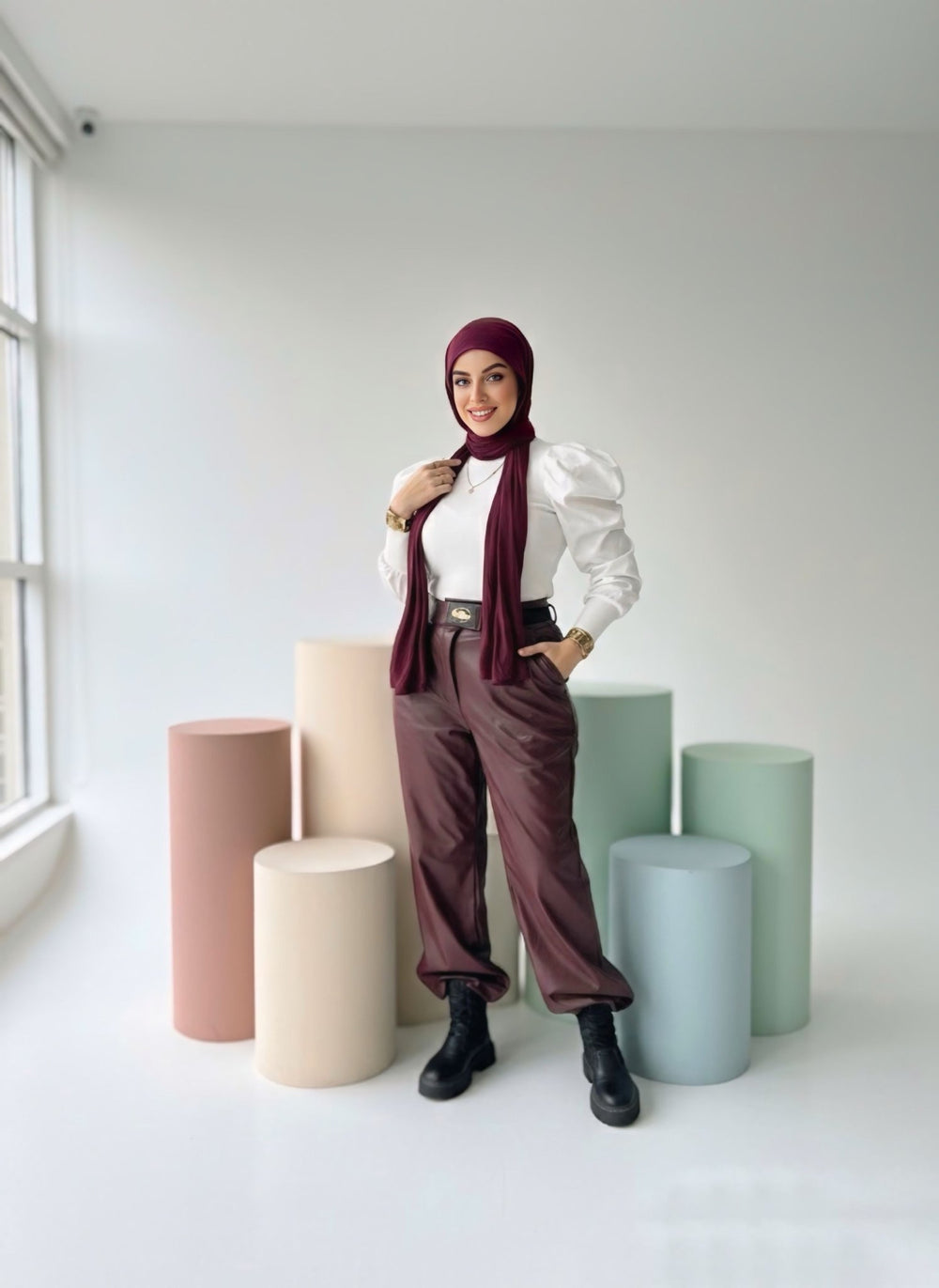 بنطلون جلد - Diviaya Fashion