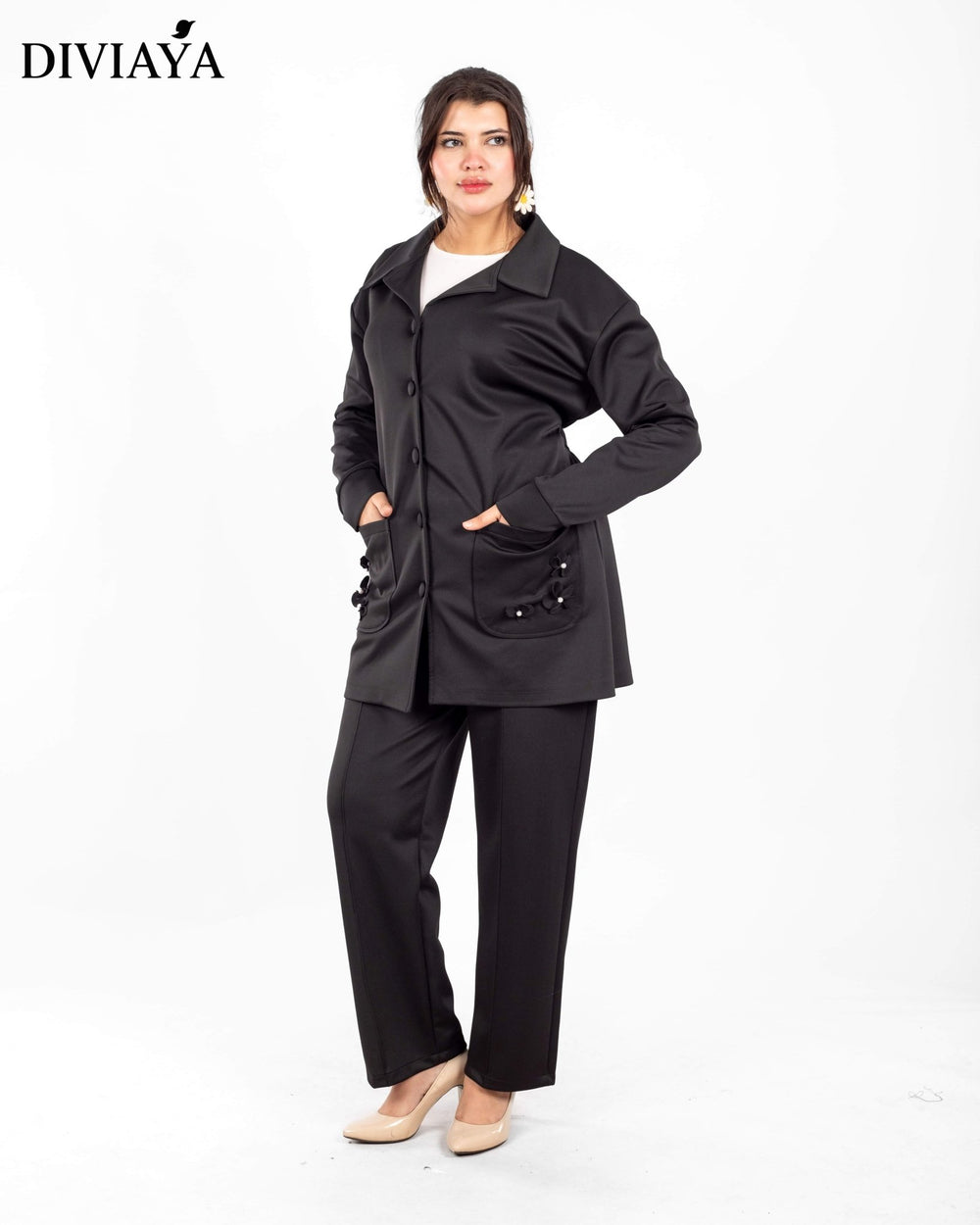 سوت - جاكت طويل - Diviaya Fashion